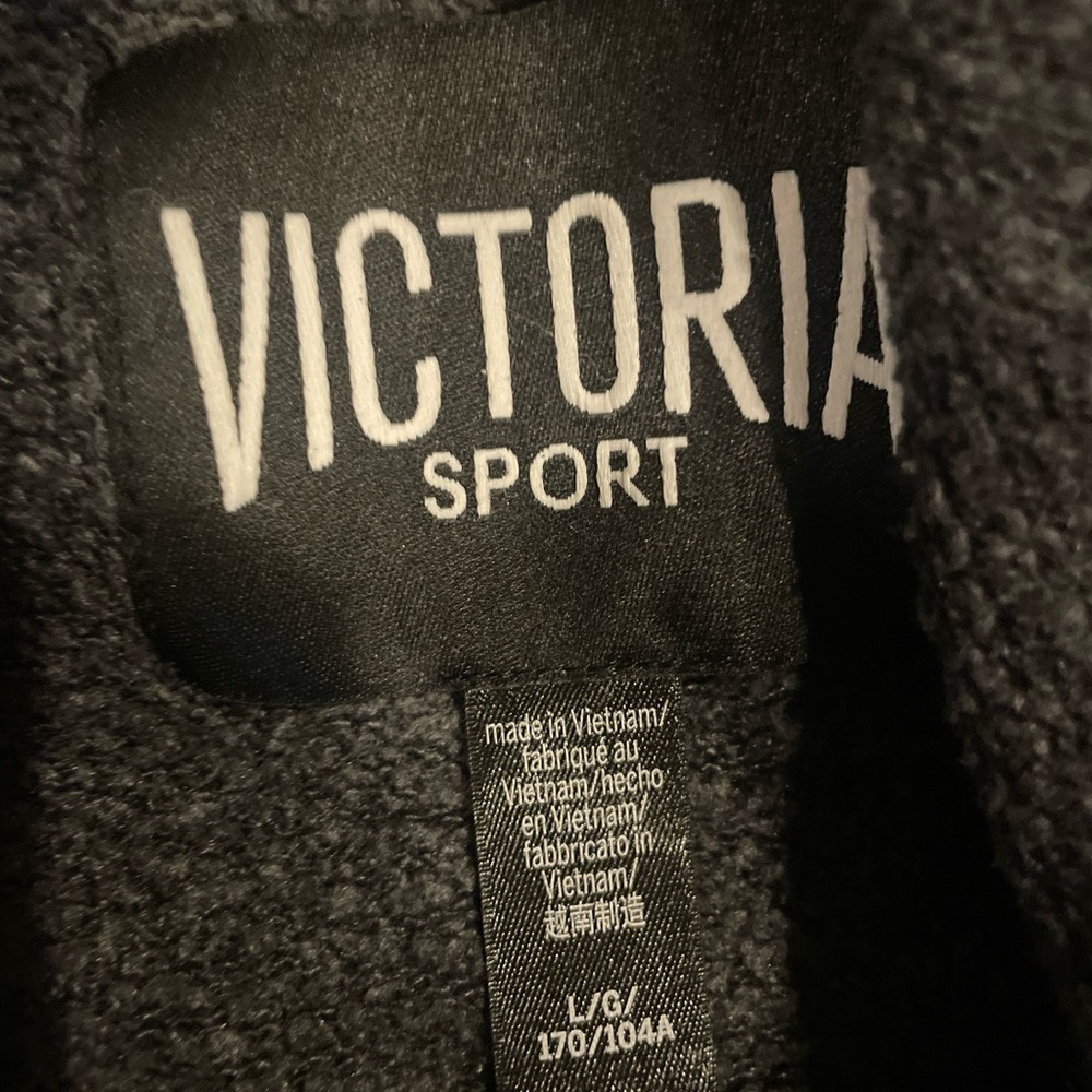 Women's Gray Cropped Hoodie Sweatshirt size women’s L - Picture 3 of 6